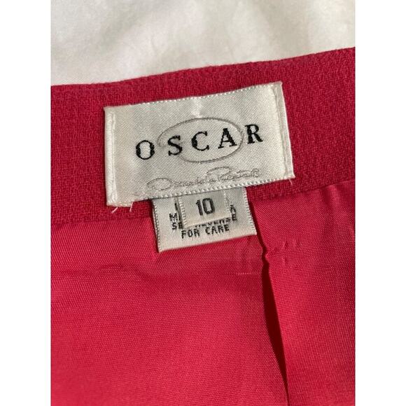 Oscar de la Renta Pink Pencil Wool Skirt with Flaw 10 - Picture 5 of 10